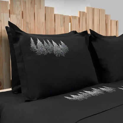 Set complet lenjerie Dark Forest din bumbac natural – ideal pentru cadou sau uz zilnic