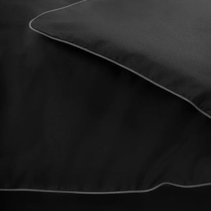 Detaliu textură bumbac 100% natural pe lenjeria de pat Elegant Black