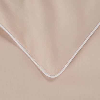 Lenjerie de pat 2 persoane Nude din bumbac satinat dens simplă, personalizabilă – ELEGANT NUDE CASA CRYSTAL CasaCrystal