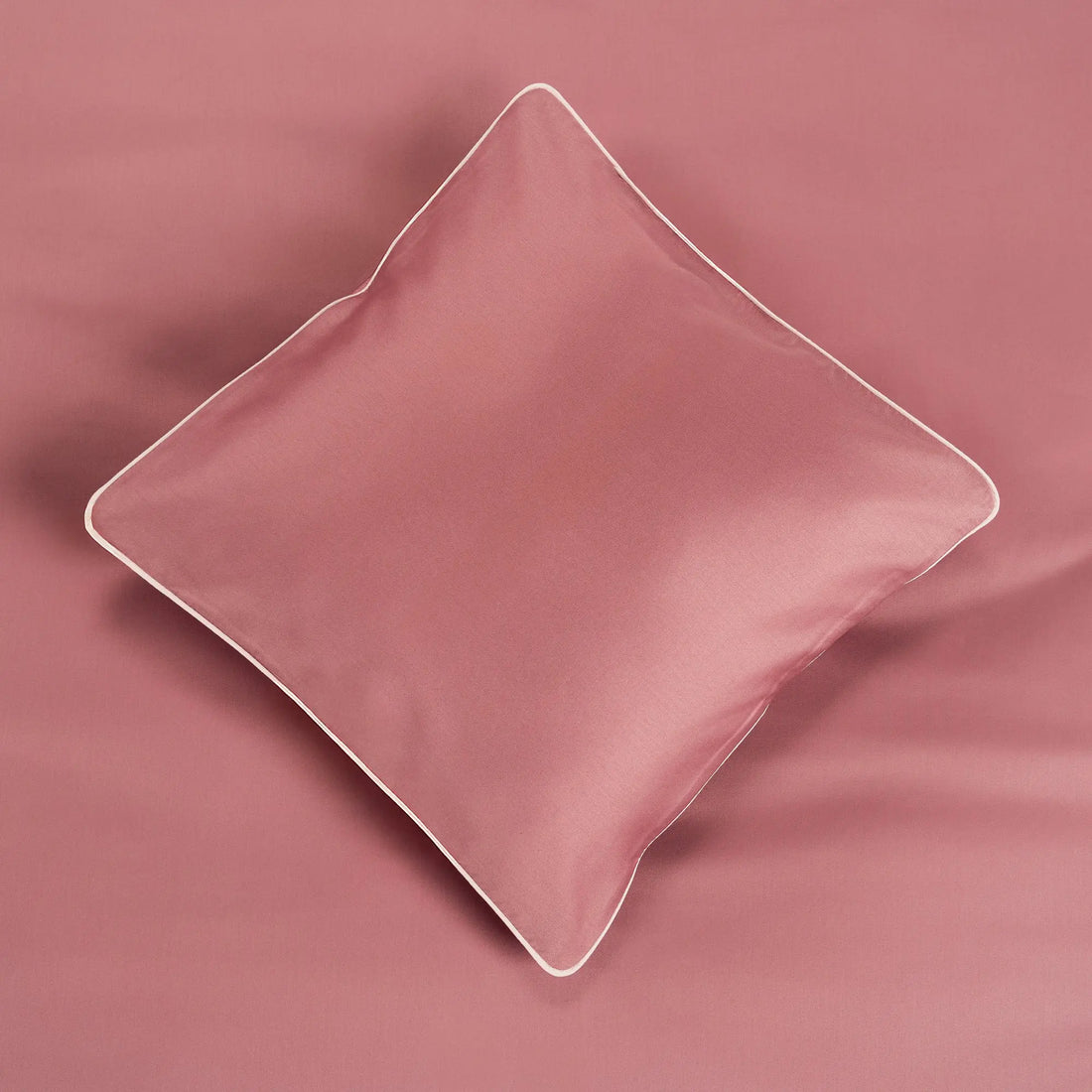 Lenjerie de pat 1 persoană Roz din bumbac satinat dens simplă, personalizabilă – ELEGANT PINK