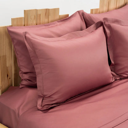 Lenjerie de pat 2 persoane Roz din Bumbac 100% satinat dens, simplă, personalizabilă – SIMPLE PINK