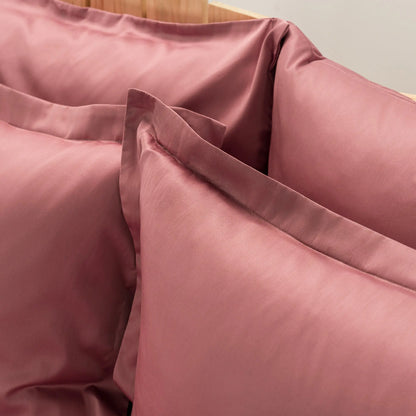 Lenjerie de pat 2 persoane Roz din Bumbac 100% satinat dens, simplă, personalizabilă – SIMPLE PINK