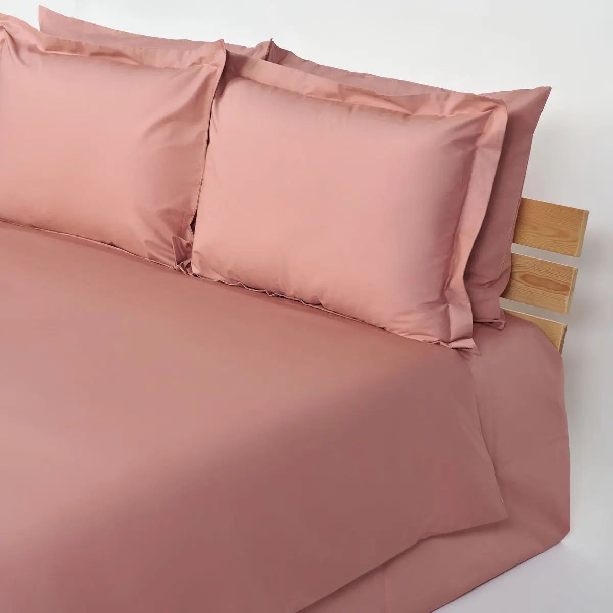 Lenjerie de pat 1 persoană Roz din bumbac satinat dens simplă, personalizabilă – SIMPLE ROSE