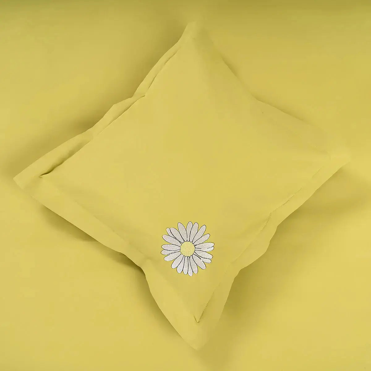 Textură fină din bumbac 100% natural pe lenjeria de pat Daisies pentru dormitor