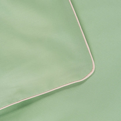 Lenjerie de pat 2 persoane Verde din bumbac satinat dens simplă, personalizabilă – ELEGANT MINT CASA CRYSTAL CasaCrystal