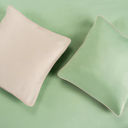 Lenjerie de pat 2 persoane Verde și Roz, cu două fețe, din bumbac satinat dens, personalizabilă – SPRING CASA CRYSTAL CasaCrystal