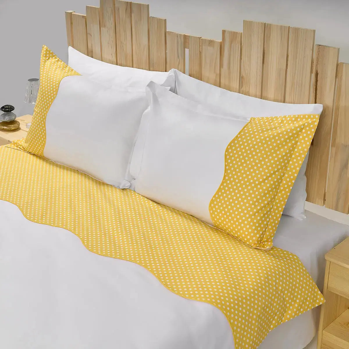 Lenjerie de pat Polka din bumbac 100% natural cu model cu buline – Casa Crystal