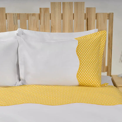 Fețe de pernă și cearceaf Polka din bumbac natural – design vesel cu buline