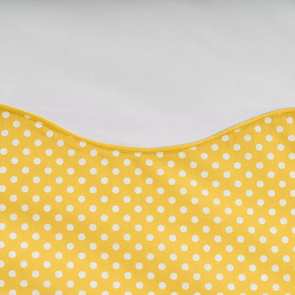 Design cu buline Polka pe lenjeria din bumbac 100% natural, aspect modern