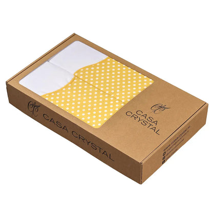 ambalaj Lenjerie de pat Polka din bumbac 100% natural, durabilă și ușor de întreținut