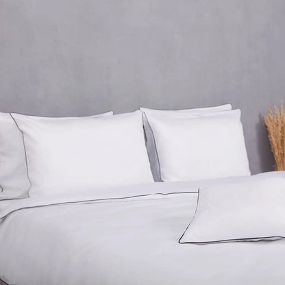 Lenjerie de pat Elegant White din bumbac 100% natural, textură fină și elegantă – Casa Crystal